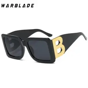 New Fashion Oversized the Letter B Square Luxury Trend Sunglasses Women Men Retro Rectangle Sunglasses Gafas De Sol