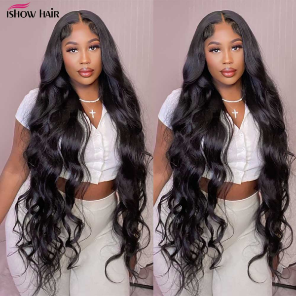 Ishow Human Hair Bundles Brazilian Body Wave Human Hair Weave Bundles 28 30Inch 1/3/4 Bundles Remy Hair Body Wave Extensions
