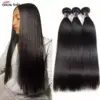 Ishow Straight Human Hair Bundles 28 30Inch 1/3/4 Pcs Deals Sale for Women Brazilian Straight Hair Bundles Sew in Hair Bundles