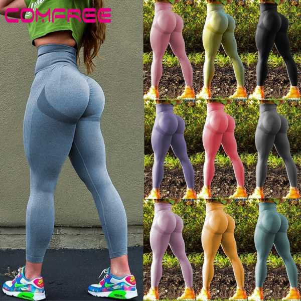 Yoga Pants Scrunch Butt Lifting Workout Leggings Sport Tights  Fitness Clothing