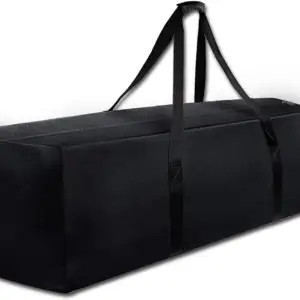 Sports Duffle Bag - Extra Large Travel Duffel Luggage Bag with Upgrade Zipper, Sturdy & Water Resistant, Black (Black 47Inch)