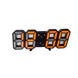 3D LED Digital Wall Clock – Time, Date & Celsius Display with Nightlight & Alarm Function