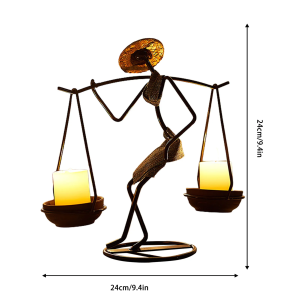 African Women Metal Candle Holder – Elegant Home Décor and Wedding Centerpiece