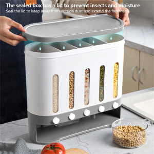 Wall-Mounted Dry Food Dispenser – 9kg Large Capacity with Multi-Compartment Storage