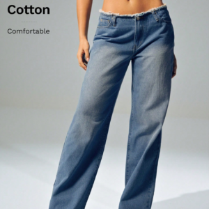 Denimoi Low Rise Raw Edge Straight Leg Denim Jeans Low Rise Jeans Low Rise Denim Jeans Fashionable Y2K Outfits Sexy Jeans Sexy Bottoms Summer Style Summer Outfits for Women Concert Outfits